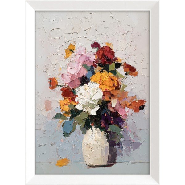 Obraz drukowany z ramą w zestawie 56x75 cm White Vase – Styler