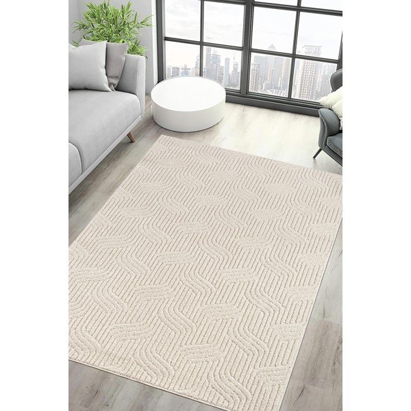 Kremowy dywan odpowiedni do prania 150x230 cm Loopy – Mila Home-image-1