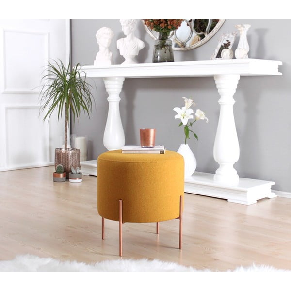 Musztardowy puf Copper – Artie-image-2