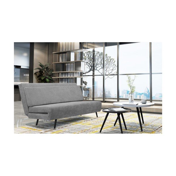 Szara rozkładana sofa 87 cm Mallory – Støraa-image-3