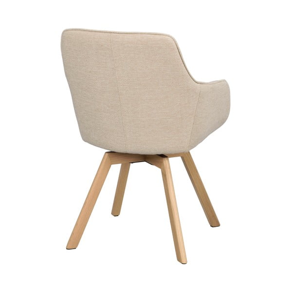 Beżowe tapicerowane fotele jadalniane zestaw 2 szt. Alison – Rowico-image-3