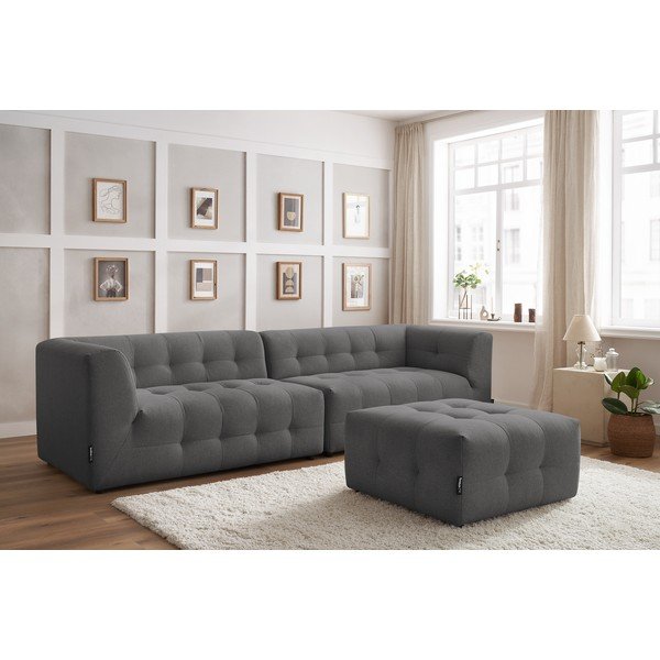 Ciemnoszara sofa 324 cm Kleber – Bobochic Paris-image-1