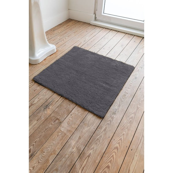 Szary bawełniany dywanik łazienkowy Tiseco Home Studio Luca, 60x60 cm-image-1