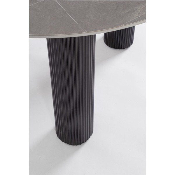 Okrągły stół z blatem w dekorze marmuru ø 120 cm Bamira – Yes Everyday-image-3