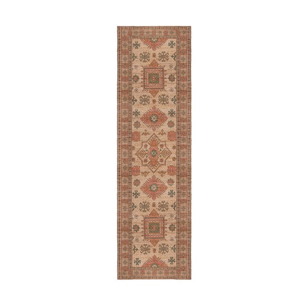 Różowo-pomarańczowy dywan z mieszanki juty tkany ręcznie 60x230 cm Lana Jute – Flair Rugs