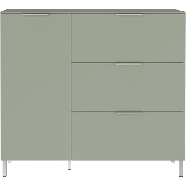 Jasnozielona niska komoda 109x98 cm Kenora – Germania