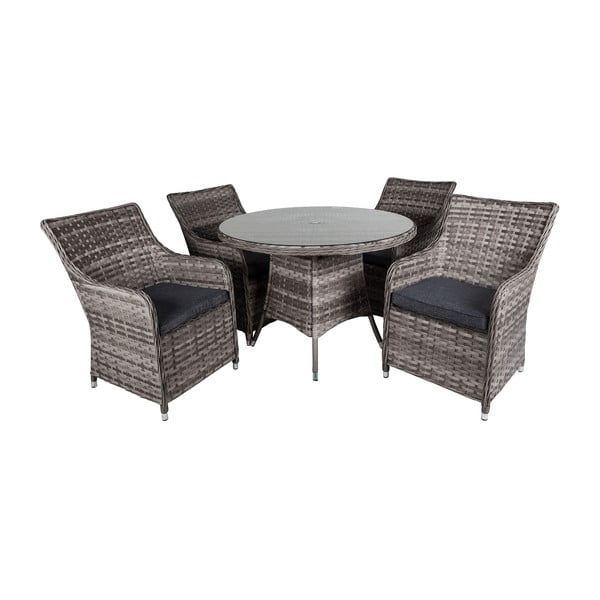 Zestaw stołu i 4 krzeseł ogrodowych Crido Consulting Pattern