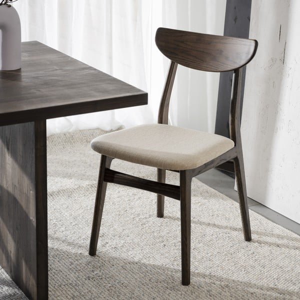 Brązowe krzesła zestaw 2 szt. Rodham – Rowico-image-1