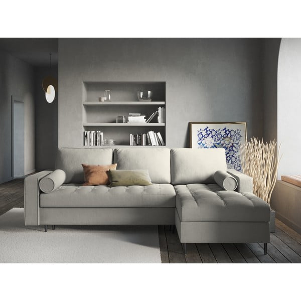 Jasnoszary rozkładany narożnik Milo Casa Santo, prawostronny-image-1