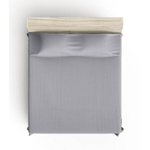 Szara pikowana narzuta na łóżko dwuosobowe 220x240 cm Monart – Mijolnir-image-2