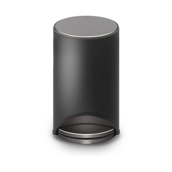 Metalowy kosz na śmieci z pedałem w kolorze matowej czerni 10 l Arc – Joseph Joseph
