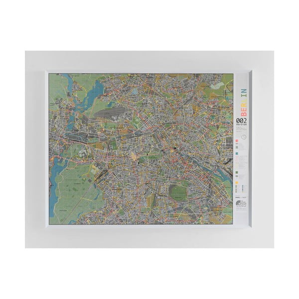 Magnetyczna mapa Berlina The Future Mapping Company Berlin Street Map, 130x100 cm