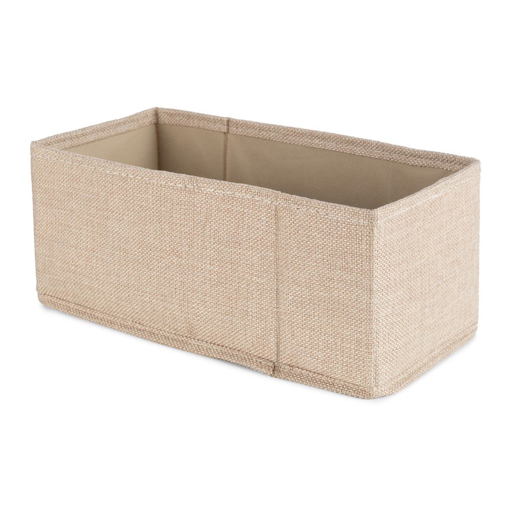 Beżowy tekstylny pojemnik 28x12x12 cm Sandy – Compactor (zdjęcie 2)
