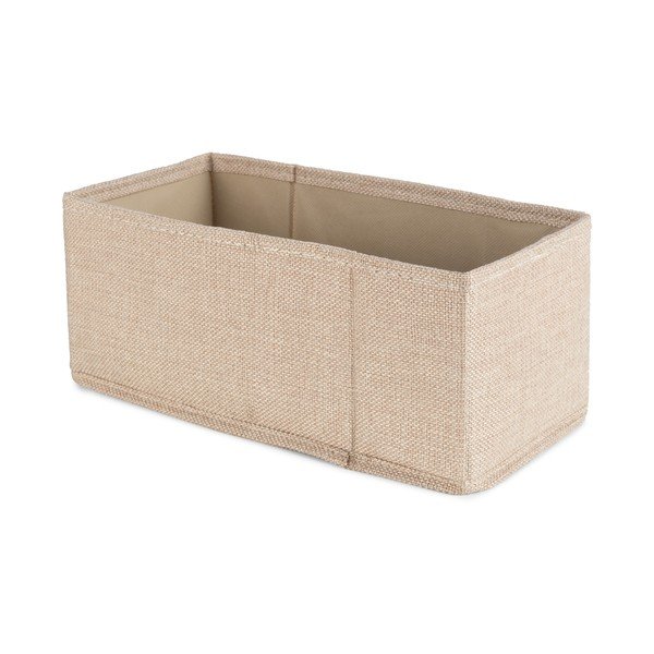 Beżowy tekstylny pojemnik 28x12x12 cm Sandy – Compactor-image-1