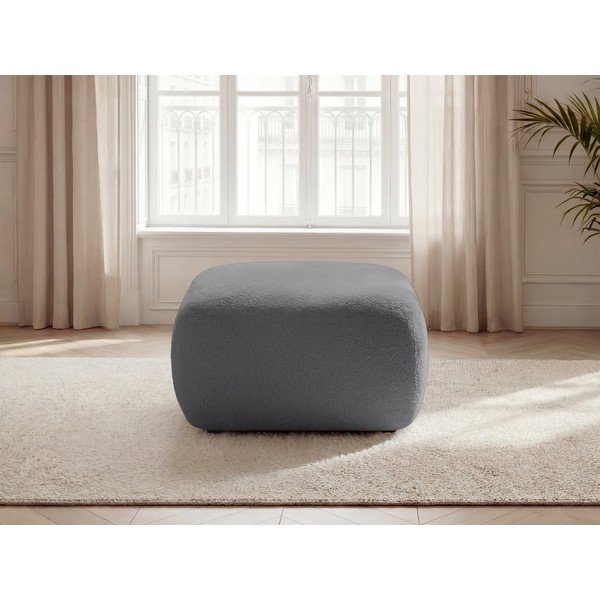 Szary podnóżek z materiału bouclé Montaigne – Bobochic Paris-image-4