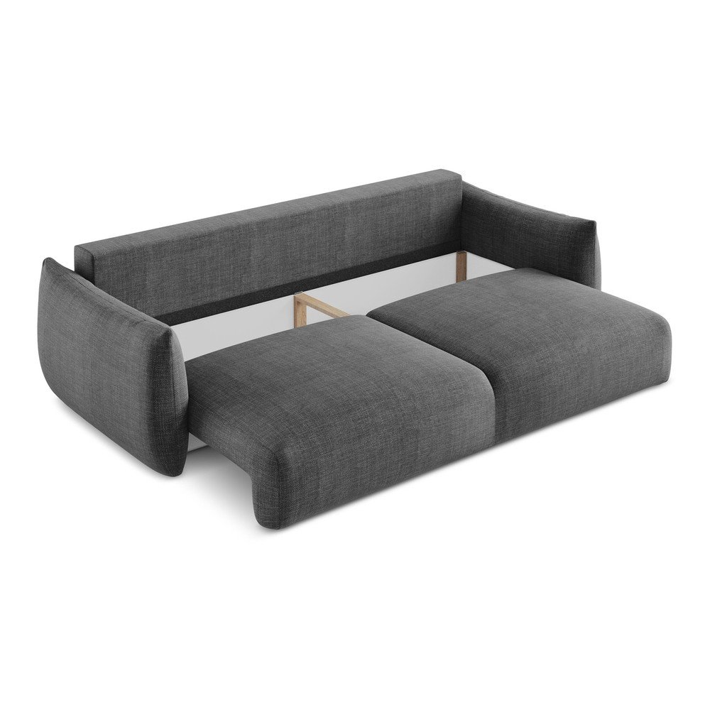 Ciemnoszara rozkładana sofa 230 cm Leila – Makamii (zdjęcie 4)