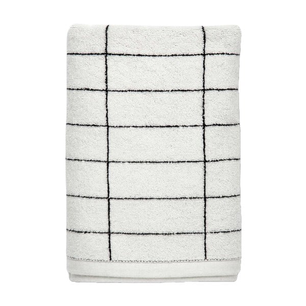 Biały bawełniany ręcznik 50x100 cm Tile Stone – Mette Ditmer Denmark