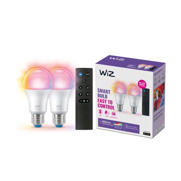 Inteligentne żarówki LED z gwintem E27 zestaw 2 szt., 9 W – WiZ