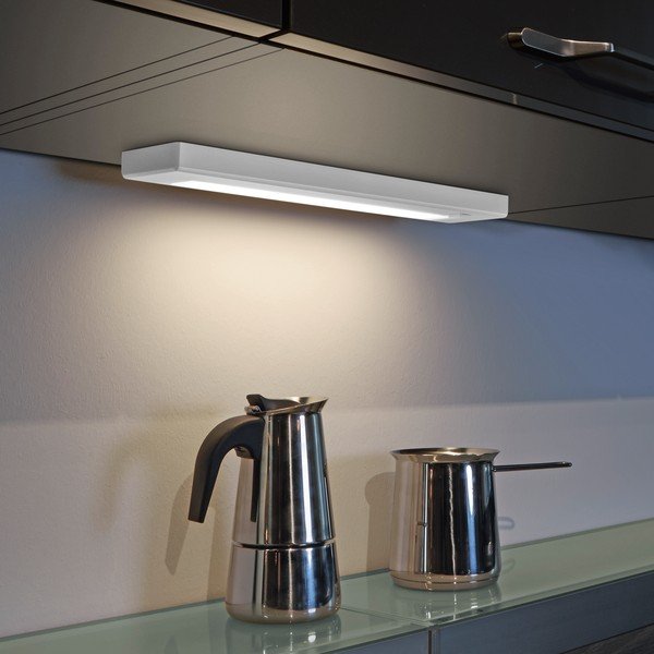Biały kinkiet LED (dł. 34 cm) Alino – Trio-image-1