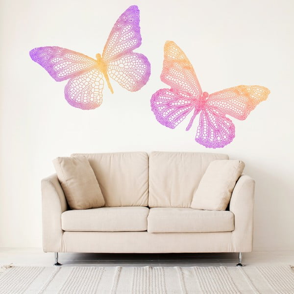 Naklejka na ścianę Kolorowe motyle, 60x90 cm
