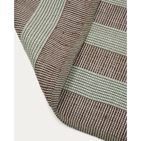 Miętowo-brązowy dywan odpowiedni na zewnątrz z włókien z recyklingu 200x300 cm Fonol – Kave Home-image-1