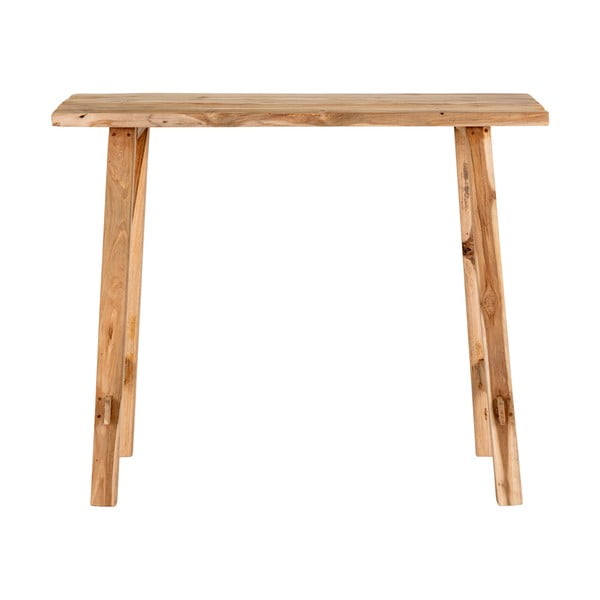 Konsola z litego drewna tekowego 30x90 cm Girona – House Nordic-image-3