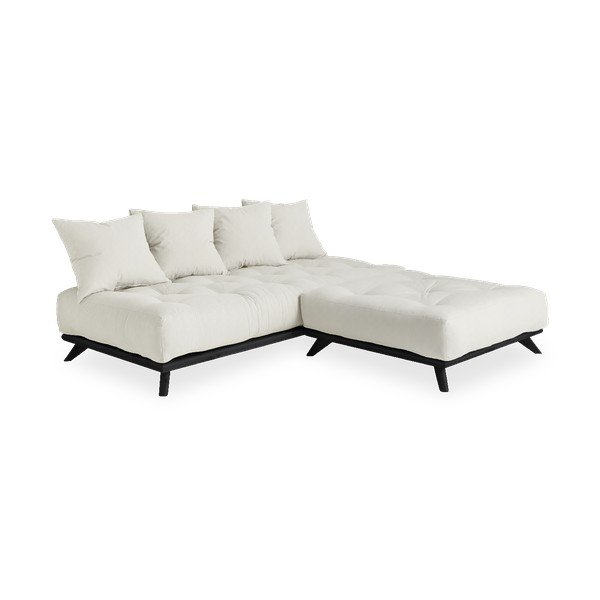 Sofa z jasnobeżowym obiciem Karup Design Senza Black/Natural-image-3