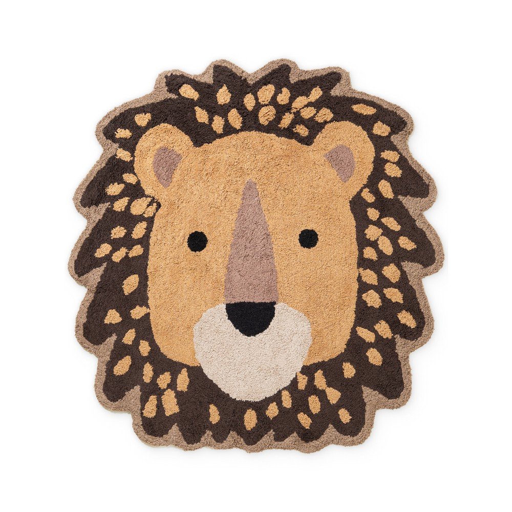 Pomarańczowy/brązowy bawełniany dywan dziecięcy odpowiedni do prania/tkany ręcznie 120x125 cm Snuggle Roary – Hanse Home