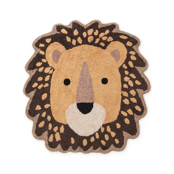 Pomarańczowy/brązowy bawełniany dywan dziecięcy odpowiedni do prania/tkany ręcznie 120x125 cm Snuggle Roary – Hanse Home