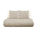 Sofa rozkładana z lnianym obiciem Karup Design Shin Sano Natural/Linen
