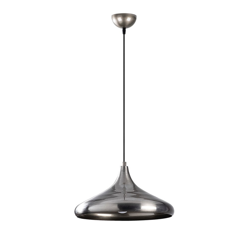 Lampa wisząca w kolorze srebra z metalowym kloszem ø 35 cm Nile – Opviq lights