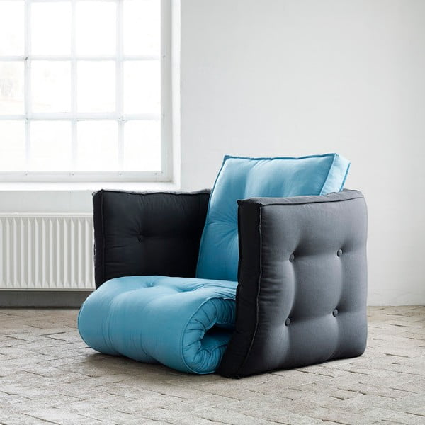 Fotel rozkładany Karup Dice Horizon Blue/Gray