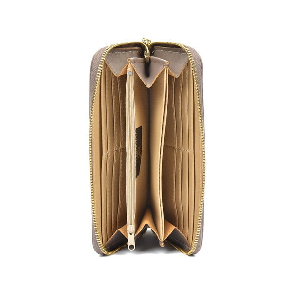 Beżowa skórzany portfel Luisa Vannini Lanza-image-4