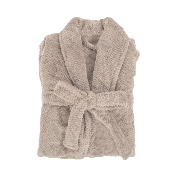 Szarobrązowy szlafrok z mikropluszu w rozmiarze L/XL Pippa – Tiseco Home Studio-image-2