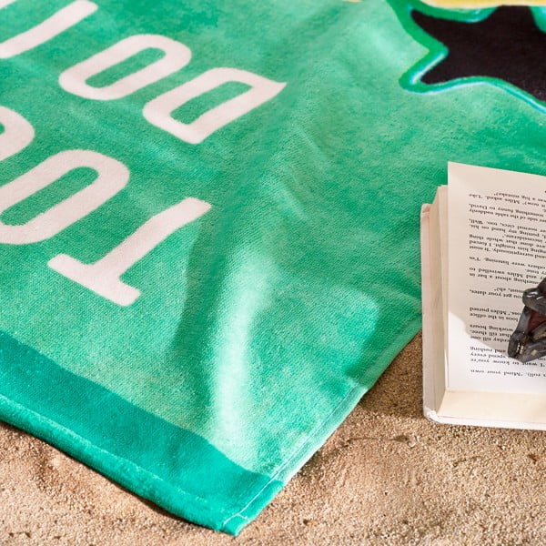 Zielony bawełniany ręcznik plażowy 76x160 cm Toucan Do It – Catherine Lansfield-image-2