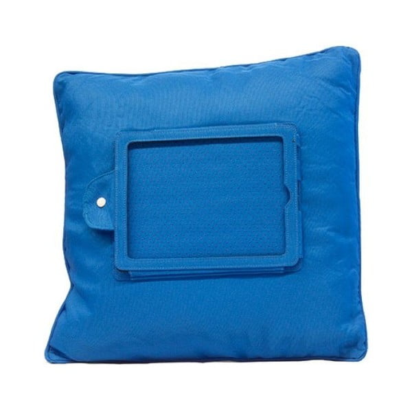 Niebieska poduszka z uchwytem na iPad InnovaGoods