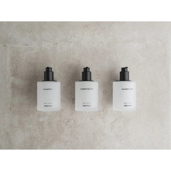 Białe ścienne szklane dozowniki do mydła 3 szt. 350 ml Kirei – Blomus-image-2