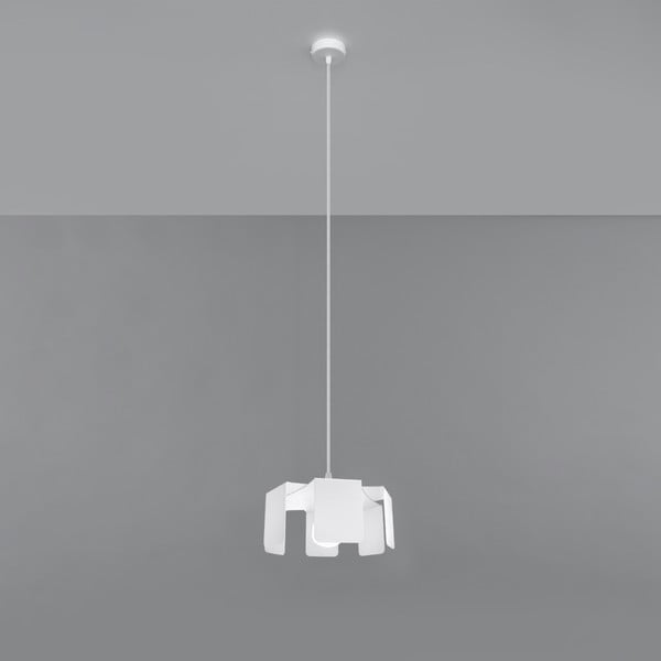 Biała lampa wisząca z metalowym kloszem ø 24 cm Rossario – Nice Lamps