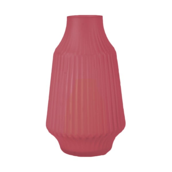 Różowy szklany wazon PT LIVING Stripes, Ø 16 cm
