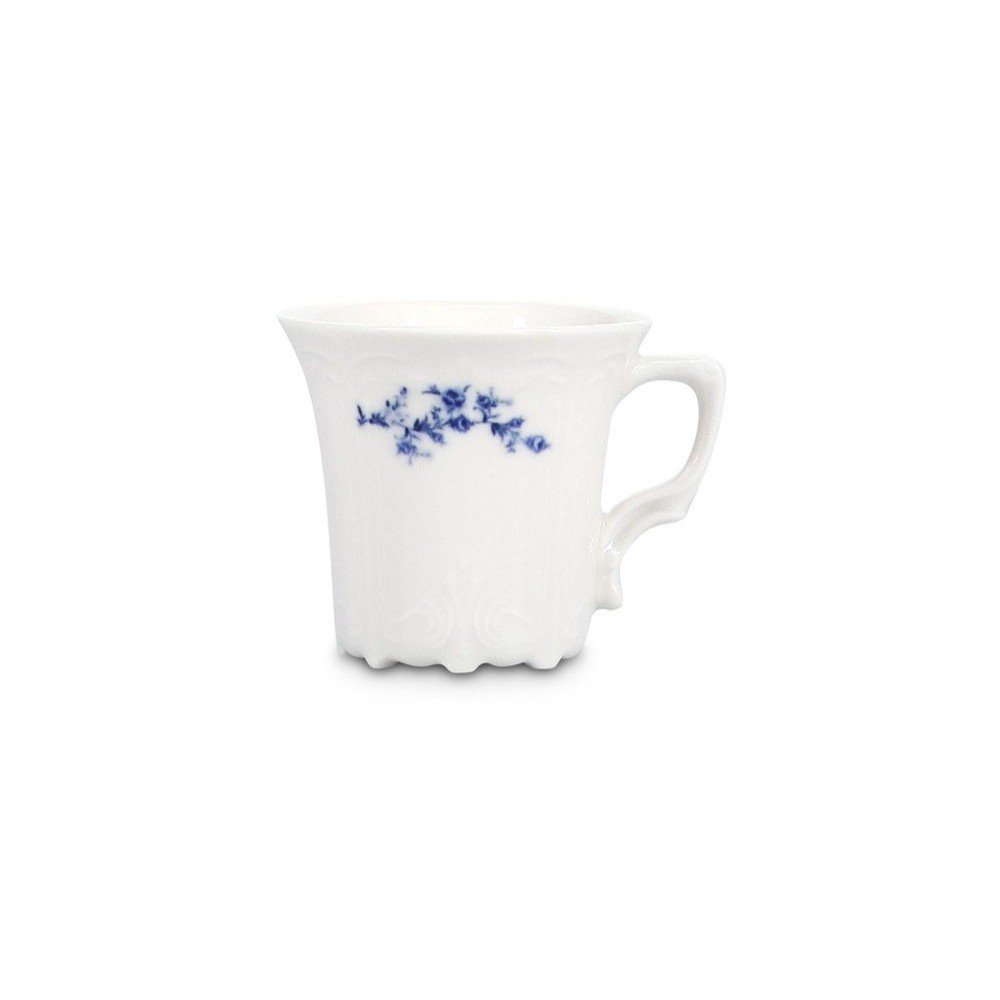 Biała/niebieska porcelanowa filiżanka na espresso 110 ml Retro – BonBistro