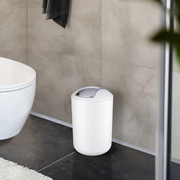 Biały plastikowy kosz na śmieci 6,5 l Brasil – Wenko-image-1