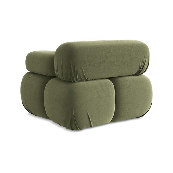 Jasnozielony aksamitny moduł sofy (prawostronny) Lokua – Makamii-image-4