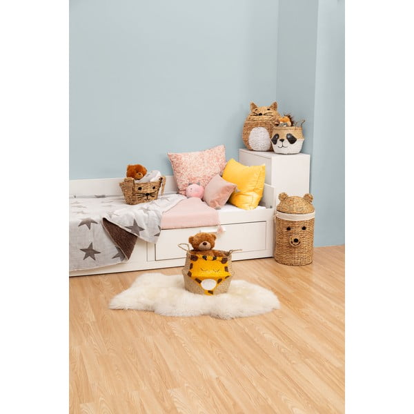 Dziecięcy kosz na zabawki z hiacyntu wodnego w naturalnym kolorze ø 40x43 cm Cat – Compactor-image-3