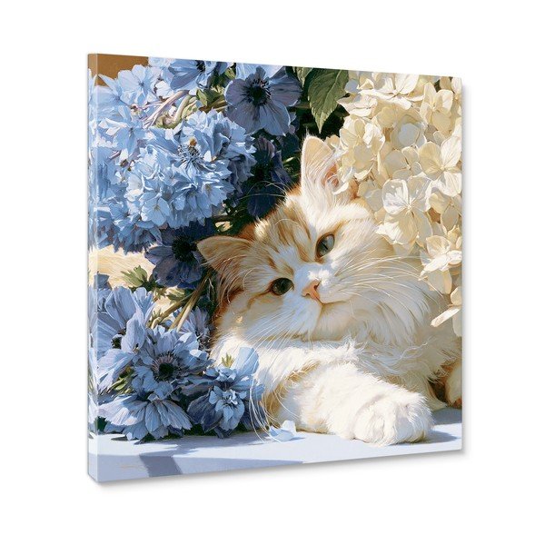 Obraz drukowany na płótnie 32x32 cm Floral Feline – Styler-image-3