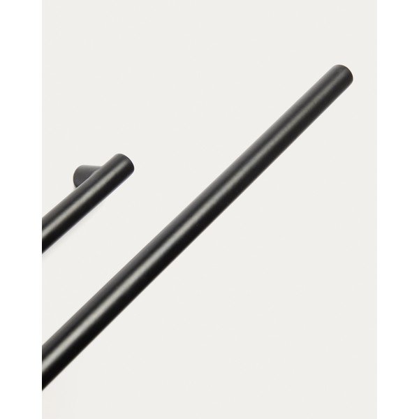 Czarny ścienny wieszak na ręczniki ze stali nierdzewnej Arely – Kave Home-image-2