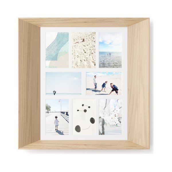 Naturalna drewniana ramka ścienna 50x50 cm Lookout – Umbra-image-4