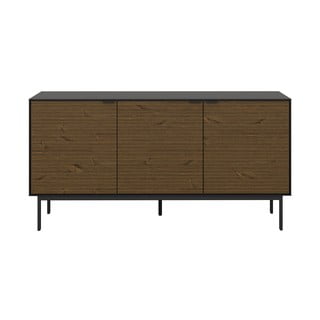 Czarna niska komoda w dekorze sosny 150x76 cm Soma – Tvilum