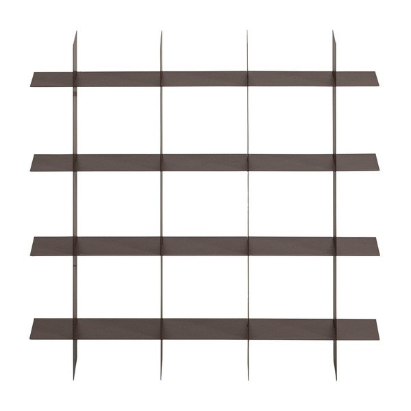 Brązowa wielopoziomowa metalowa półka 60 cm Brik – WOOOD-image-2