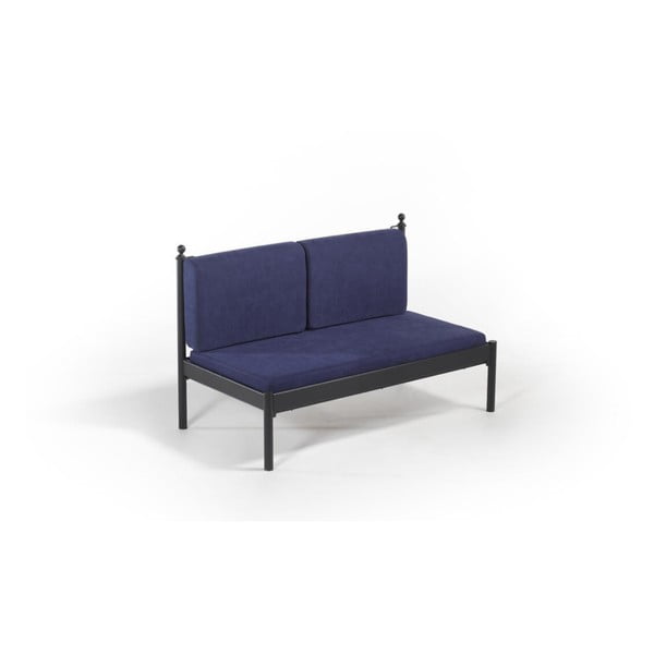 Ciemnoniebieska 2-osobowa sofa ogrodowa Mitas, 76x149 cm