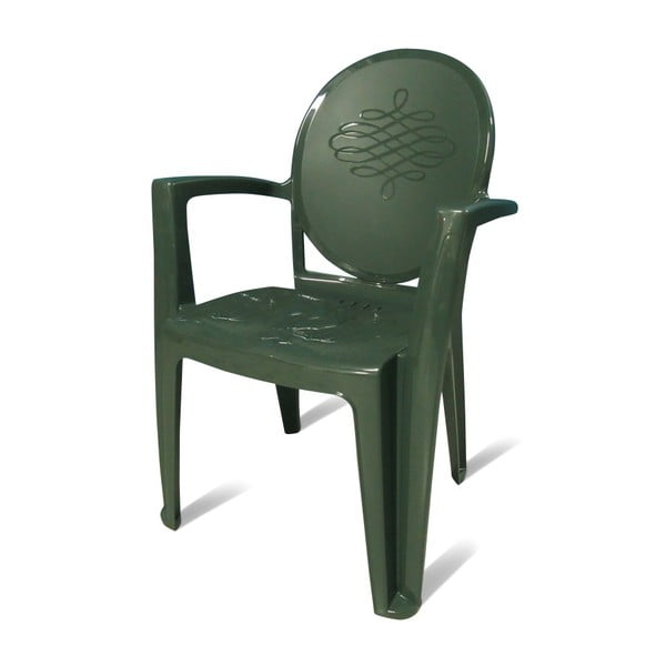 Zielone krzesło sztaplowane z tworzywa sztucznego Lara